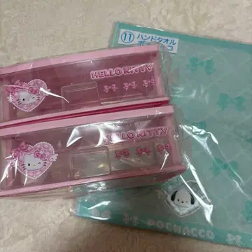 산리오 복권 제일복권 키티 가슴 포차코 핸드 타월