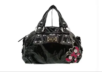 ANNA SUI 핸드백 블랙 에나멜