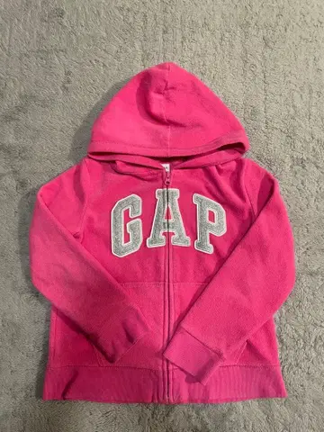헤이세이 갸루 GAP 풀 집업 후드 부착 후드티 핑크