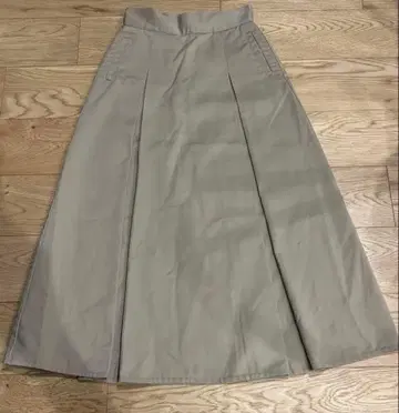 Dickies 나노 유니버스 콜라보 베이지 플레어 롱 스커트