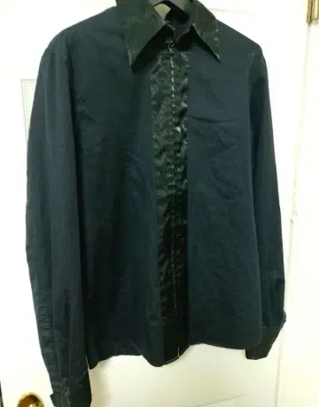 새상품급 Jean Paul GAULTIER 옷깃 새틴 절개 디자인 셔츠