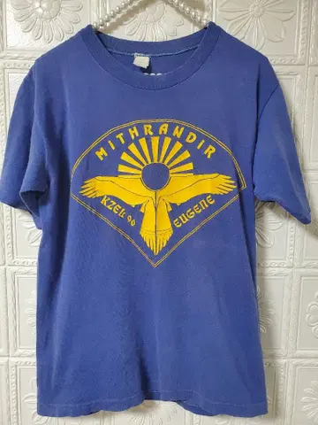 60~70s 퍼플네이비 스포츠 웨어사 화이트 택 M