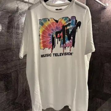구제 의류 MTV Music Television 티셔츠 화이트 화이트