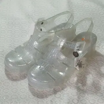 [ Cove ] 실버 글리터 클리어 제리 샌들