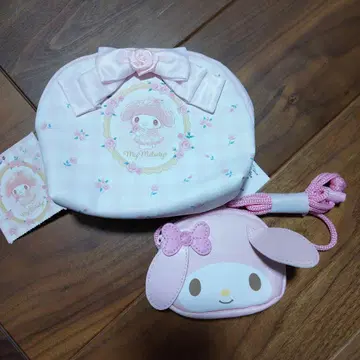My Melody 마이멜로디 핑크 파우치 코인 케이스 세트