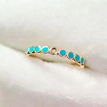 스타 주얼리 K10 다이아 터콰이즈 에나멜 9호