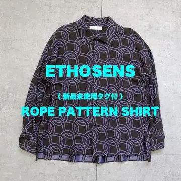 [미사용 새상품 택 포함] 정가 40700엔 ETHOSENS 자카드 셔츠