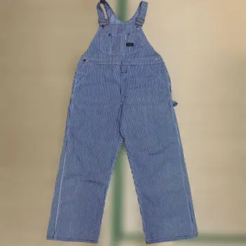 70s DEAD STOCK sears 히코리 스트라이프 오버롤