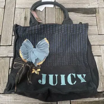 Juicy Couture 블랙 리본 토트백 핸드백