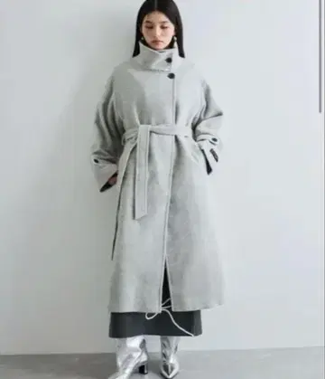 2WAY 울 혼방 샤기 롱 코트