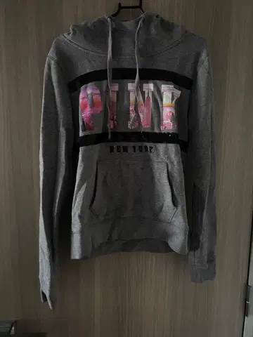 빅토리아 시크릿 핑크 그레이 후드티