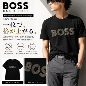 HUGO BOSS 티셔츠 글로스 로고 50543796 001 M
