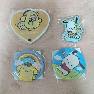 산리오 하우스 키즈 페스티벌 거울 핀즈 배지 푸딩 포차코