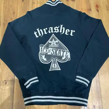 THRASHER 트레셔 맨투맨 바시티 자켓 블랙 L 레어 디자인