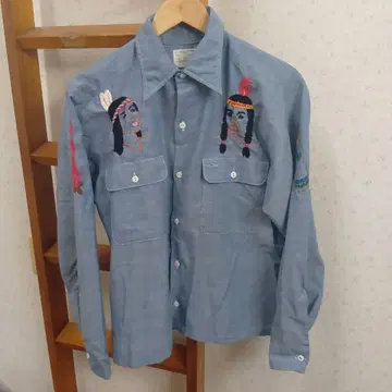 70s BIGMAC 샴브레이 자수 셔츠