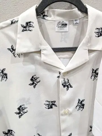 GU 죠죠 오픈 카라 셔츠 이기 M 사이즈 지유