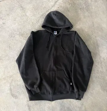 90s 러셀 USA제 집업 후드티 블랙 블랙 XXL 2XL