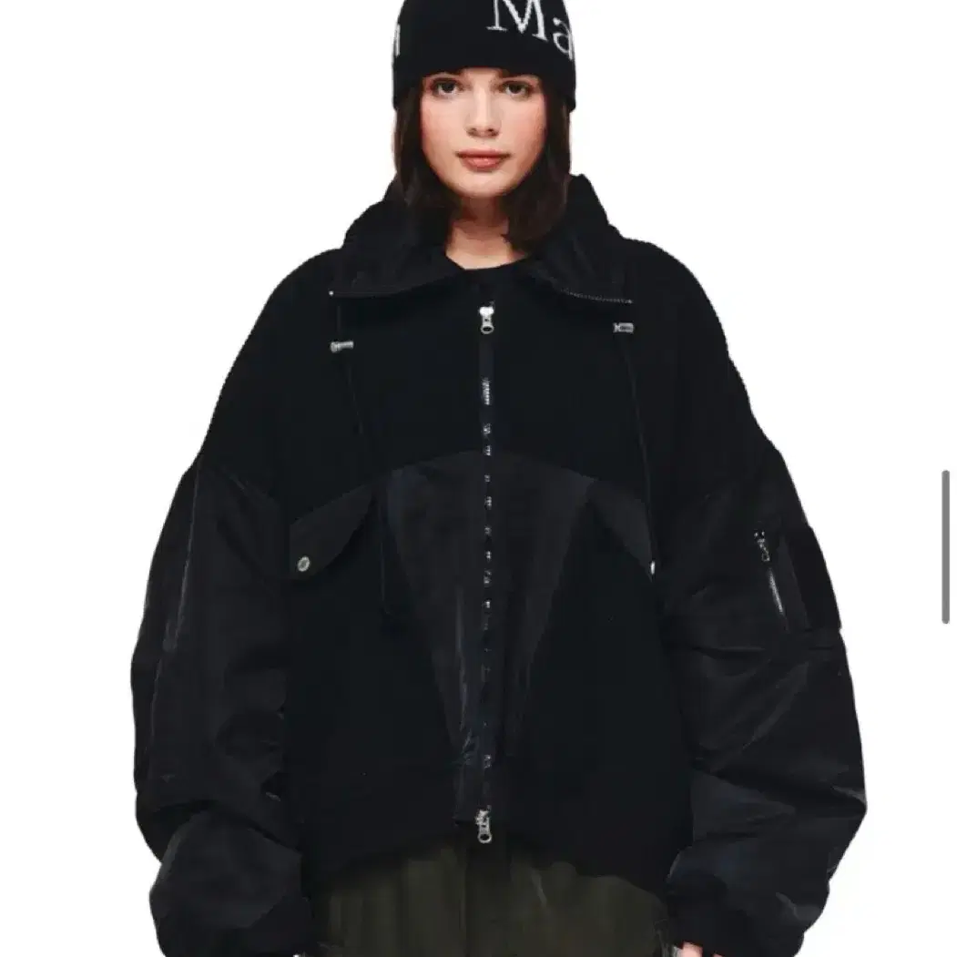 Matin Kim Logo Coating Jumper Black | Bunjang Global