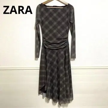 [ 완판템 ] ZARA 튤 체크 무늬 원피스 새상품