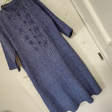 유카타 리메이크 리플 원단 베이스 옷깃 장식 핀턱 롱 원피스