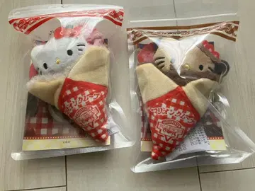 마리온 크레이프 x HELLO KITTY 봉제 인형 참 2종 세트