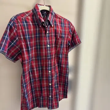 TOMMY HILFIGER 반팔 셔츠 S 사이즈 레드 체크