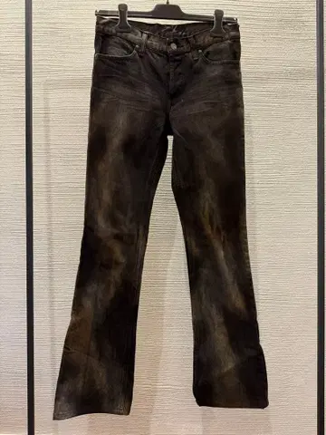 00s shellac coated denim Japanese label