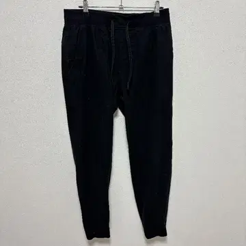 [레어] 룰루레몬 조거 팬츠 밑단 리브 무지 L 블랙 폴리우레탄