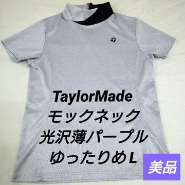 TaylorMade 여성용 골프웨어 모크넥 광택 소재 루즈핏 L