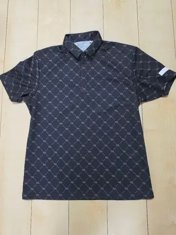 TaylorMade 피케 셔츠 M 블랙 패턴 무늬