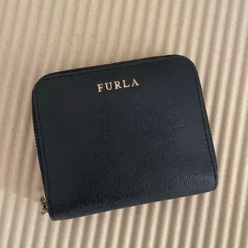 FURLA 블랙 이단 접이식 지갑
