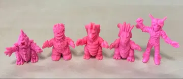 울트라맨 괴수 지우개 5체 세트 복숭아