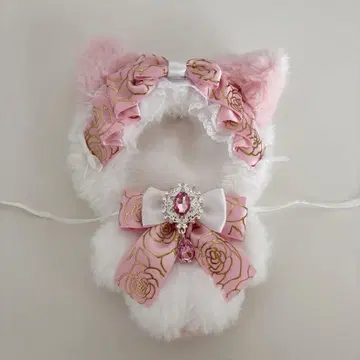 인형 옷 10cm 핑크 고양이