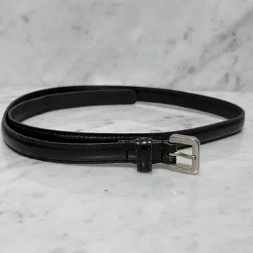 ETRO 에트로 벨트 천연 가죽 슬림 벨트 블랙 실버 얇은 폭