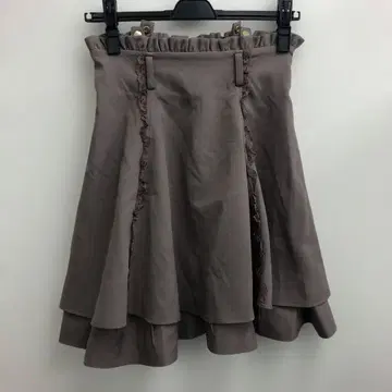 ROJITA 그레이 플레어 스커트 레이스 장식 새상품급
