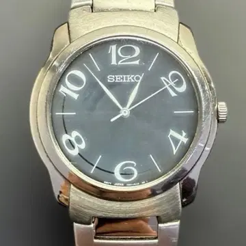 [ 빈티지 레어템 ] SEIKO 쿼츠 손목시계 블랙 다이얼 일본제