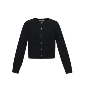 버진스 하트 버튼 케이블 가디건