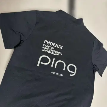 ping 모크넥 반팔 셔츠 블랙 L