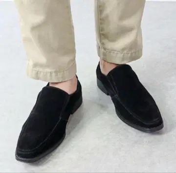 새상품 AAA+ 선에이플러스 스웨이드 합성 피혁 블랙 28.5cm