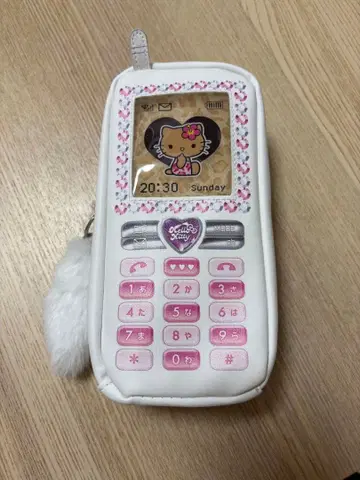헬로키티 폴더폰 모양 펜 케이스 소품함 선탠 키티 파우치 산리오