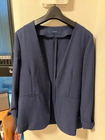 SHIPS 네이비 노카라 자켓