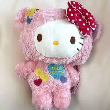 산리오 헬로키티 봉제 인형풍 백팩 숄더백 2WAY