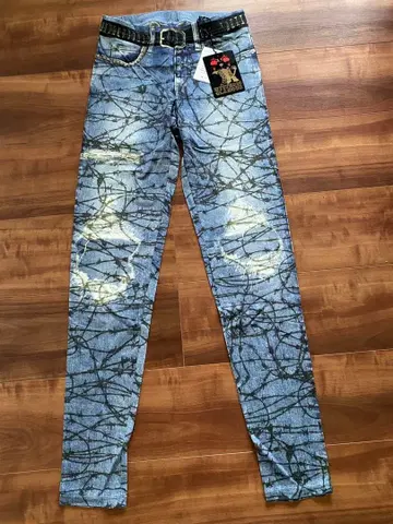 새상품 HYSTERICGLAMOUR 가시철사 데님 pt 레깅스