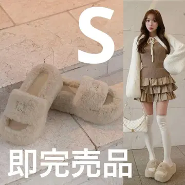 다리치 플랫폼 퍼 샌들