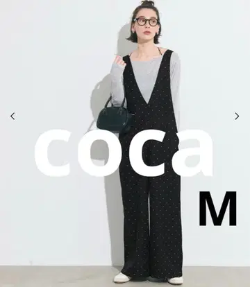 coca 도트 V넥 올인원 코카 살로펫
