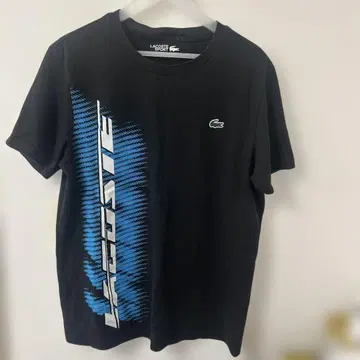 LACOSTE 블랙 T셔츠 US L
