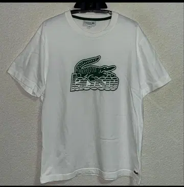 LACOSTE 화이트 T셔츠 US L