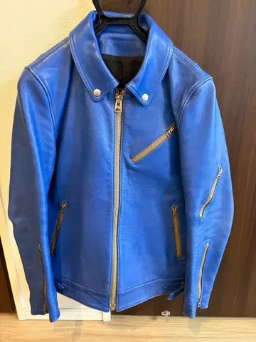 No ID 가죽 라이더 자켓