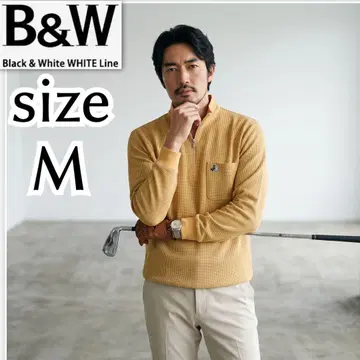 새상품급 블랙 앤 화이트 B&W 와플 집업 티셔츠 셔츠 M