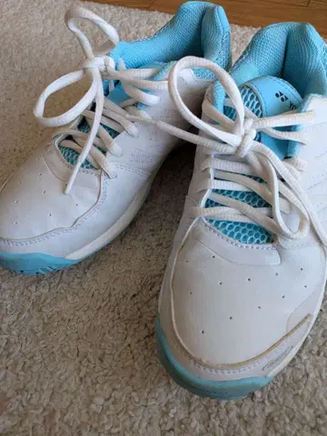 YONEX 파워크션 테니스화 화이트/색스 23cm